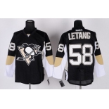 Pittsburgh Penguins #58 Kris Letang Black Jersey
