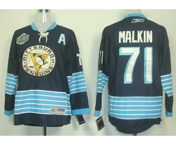 Pittsburgh Penguins #71 Evgeni Malkin Navy Blue Third Kids Jersey