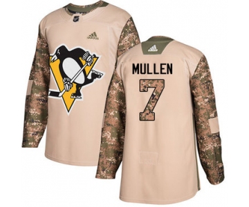 Adidas Penguins #7 Joe Mullen Camo Authentic 2017 Veterans Day Stitched NHL Jersey