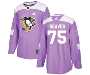 Adidas Penguins #75 Ryan Reaves Purple Authentic Fights Cancer Stitched NHL Jersey