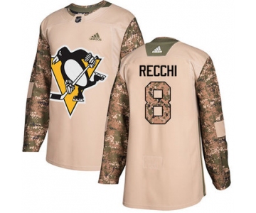 Adidas Penguins #8 Mark Recchi Camo Authentic 2017 Veterans Day Stitched NHL Jersey