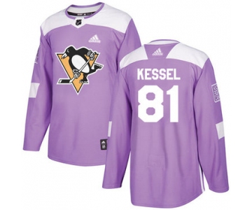 Adidas Penguins #81 Phil Kessel Purple Authentic Fights Cancer Stitched NHL Jersey