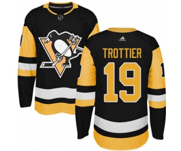 Adidas Pittsburgh Penguins #19 Bryan Trottier Black Alternate Authentic Stitched NHL Jersey