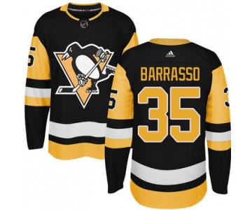 Adidas Pittsburgh Penguins #35 Tom Barrasso Black Alternate Authentic Stitched NHL Jersey