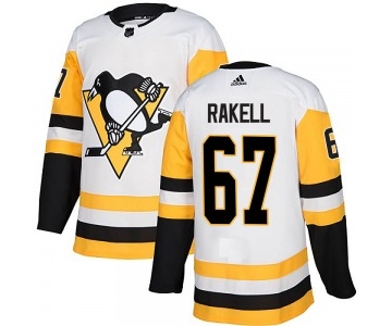 Adidas Pittsburgh Penguins #67 Rickard Rakell White Road Authentic Stitched NHL Jersey