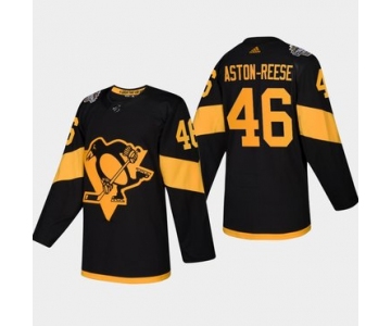Men's #46 Zach Aston-Reese Penguins Coors Light 2019 Stadium Series Black Authentic Jersey