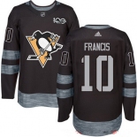 Men's Pittsburgh Penguins #10 Ron Francis Black 100th Anniversary Stitched NHL 2017 adidas Hockey Jersey