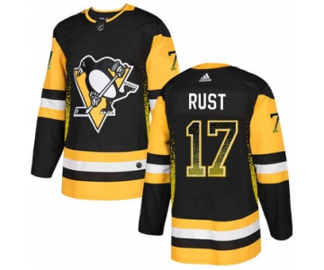 Men's Pittsburgh Penguins #17 Bryan Rust Black Drift Fashion Adidas Jersey