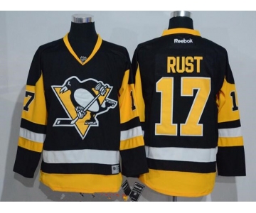 Men's Pittsburgh Penguins #17 Bryan Rust Black Third Stitched NHL Reebok Hockey Jersey
