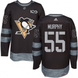 Men's Pittsburgh Penguins #55 Larry Murphy Black 100th Anniversary Stitched NHL 2017 adidas Hockey Jersey