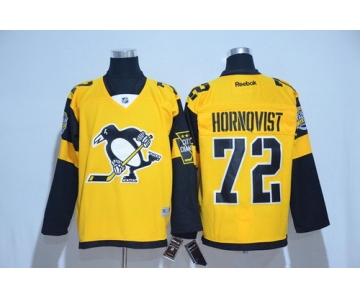 Men's Pittsburgh Penguins #72 Patric Hornqvist Yellow 2017 Stadium Series Stitched NHL Reebok Hockey Jersey