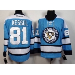 Men's Pittsburgh Penguins #81 Phil Kessel Light Blue Premier Alternate Jersey