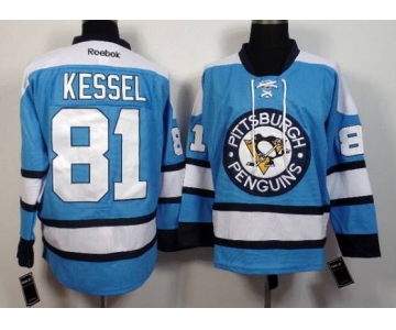 Men's Pittsburgh Penguins #81 Phil Kessel Light Blue Premier Alternate Jersey