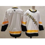 Men's Pittsburgh Penguins Blank White Adidas 2020-21 Stitched NHL Jersey
