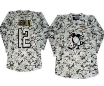 Pittsburgh Penguins #12 Jarome Iginla White Camo Jersey