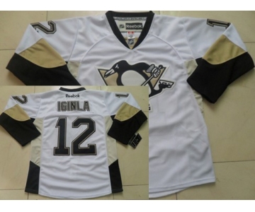 Pittsburgh Penguins #12 Jarome Iginla White Jersey