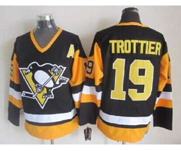 Pittsburgh Penguins #19 Bryan Trottier Black Throwback CCM Jersey
