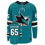 Adidas San Jose Sharks #65 Erik karlsson Teal Home Authentic Stitched NHL Jersey