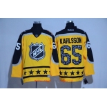 Men's Atlantic Division Ottawa Senators #65 Erik Karlsson Reebok Yellow 2017 NHL All-Star Stitched Ice Hockey Jersey