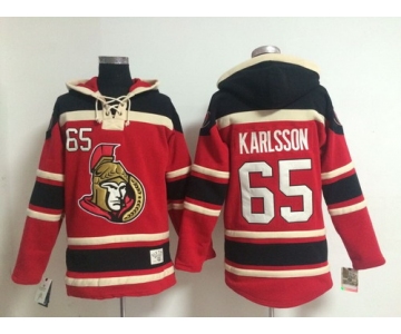 Old Time Hockey Ottawa Senators #65 Erik Karlsson Red Hoodie