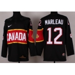 2014 Olympics Canada #12 Patrick Marleau Black Jersey