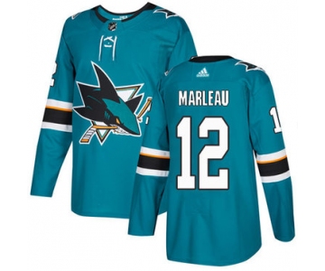 Adidas Sharks #12 Patrick Marleau Teal Home Authentic Stitched NHL Jersey