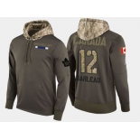 Nike Toronto Maple Leafs 12 Patrick Marleau Olive Salute To Service Pullover Hoodie