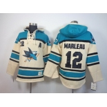 Old Time Hockey San Jose Sharks #12 Patrick Marleau Cream Hoodie