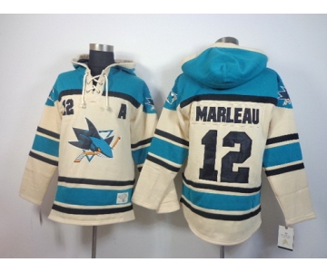 Old Time Hockey San Jose Sharks #12 Patrick Marleau Cream Hoodie