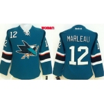 San Jose Sharks #12 Patrick Marleau 2014 Blue Womens Jersey