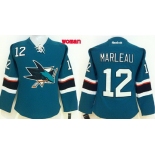 San Jose Sharks #12 Patrick Marleau 2014 Blue Womens Jersey