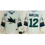 San Jose Sharks #12 Patrick Marleau 2014 White Kids Jersey