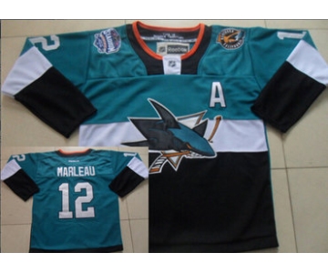 San Jose Sharks #12 Patrick Marleau 2015 Stadium Series Blue/Black Jersey