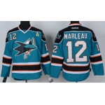 San Jose Sharks #12 Patrick Marleau Blue Jersey