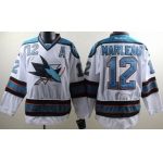 San Jose Sharks #12 Patrick Marleau White Jersey