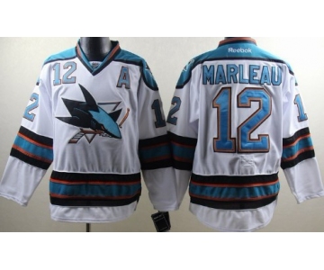 San Jose Sharks #12 Patrick Marleau White Jersey