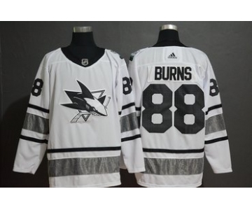 Men's San Jose Sharks 88 Brent Burns White 2019 NHL All-Star Game Adidas Jersey