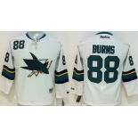 San Jose Sharks #88 Brent Burns 2014 White Kids Jersey