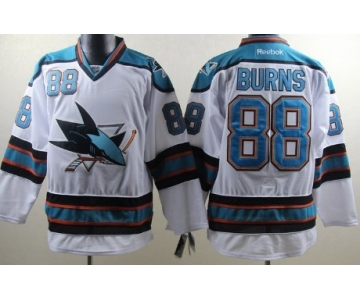 San Jose Sharks #88 Brent Burns White Jersey