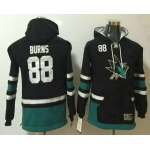 Youth San Jose Sharks #88 Brent Burns NEW Black Pocket Stitched NHL Old Time Hockey Hoodie
