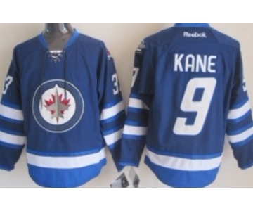 Winnipeg Jets #9 Evander Kane Navy Blue Kids Jersey