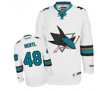 Men's San Jose Sharks #48 Tomas Hertl White Away Jersey
