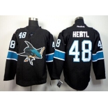 San Jose Sharks #48 Tomas Hertl Black Third Jersey