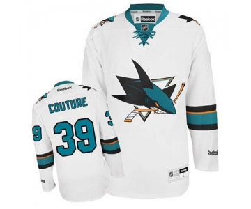 Men's San Jose Sharks #39 Logan Couture White Away Jersey