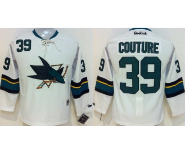 San Jose Sharks #39 Logan Couture 2014 White Kids Jersey