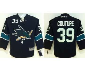 San Jose Sharks #39 Logan Couture Black Third Kids Jersey