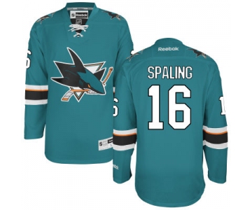 Men's San Jose Sharks #16 Nick Spaling Teal Green Home Jersey