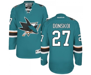 Men's San Jose Sharks #27 Joonas Donskoi Teal Green Home Jersey