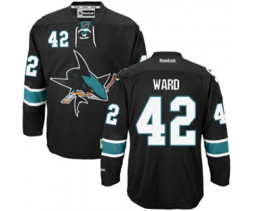 Men's San Jose Sharks #42 Joel Ward Black Third Hockey Jersey