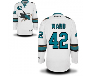Men's San Jose Sharks #42 Joel Ward White Away Hockey Jersey